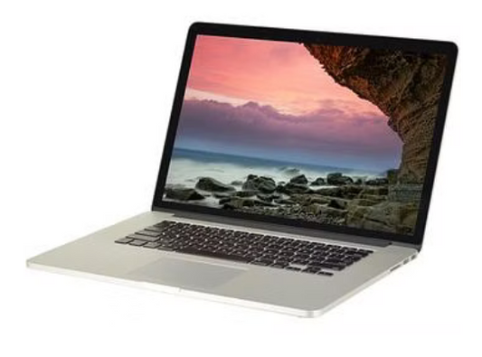 Apple MacBook Pro Laptop 11,2 A1398(15-Inch, Late 2013) Intel core i7, 2.3GHz, 16GB RAM, 256GB SSD , 1.5GB VRAM, FaceTime HD Camera, ENG KB - Silver