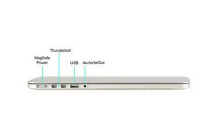 Apple MacBook Pro Laptop 11,2 A1398(15-Inch, Late 2013) Intel core i7, 2GHz, 8GB RAM, 256GB SSD , 1.5GB VRAM, FaceTime HD Camera,ENG KB Silver